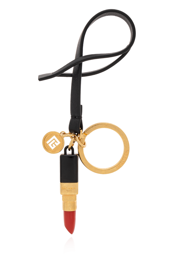 Keychain with lipstick-shaped charm od Balmain