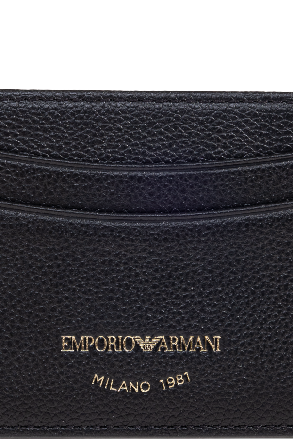 Emporio Armani Estuche de cuero para tarjetas