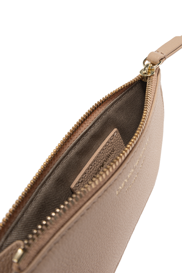 Emporio Armani Funda de cuero para tarjetas