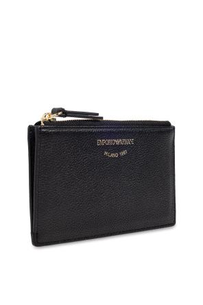 Emporio Armani Funda de cuero para tarjetas