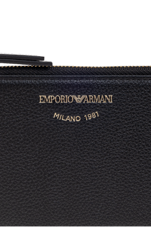 Emporio Armani Funda de cuero para tarjetas