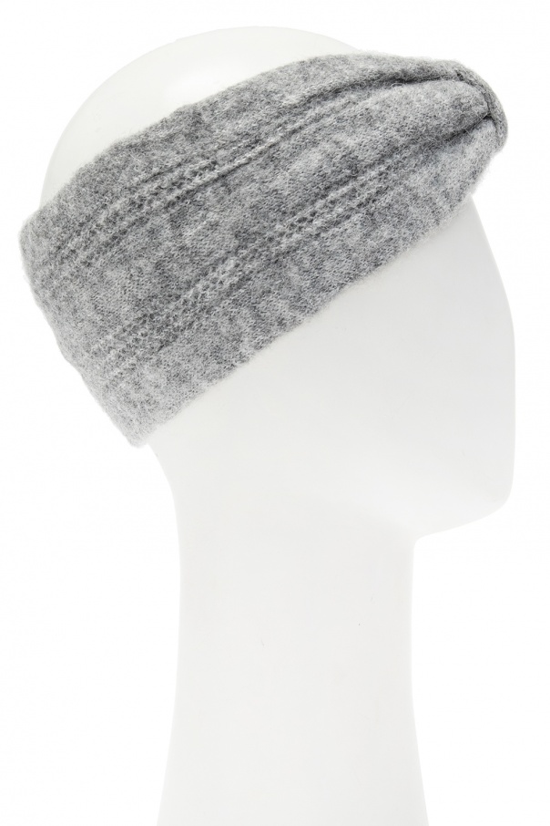 Samsøe Samsøe Grey headband from Samsoe Samsoe. Crafted from wool, this item is complete with a bow detail