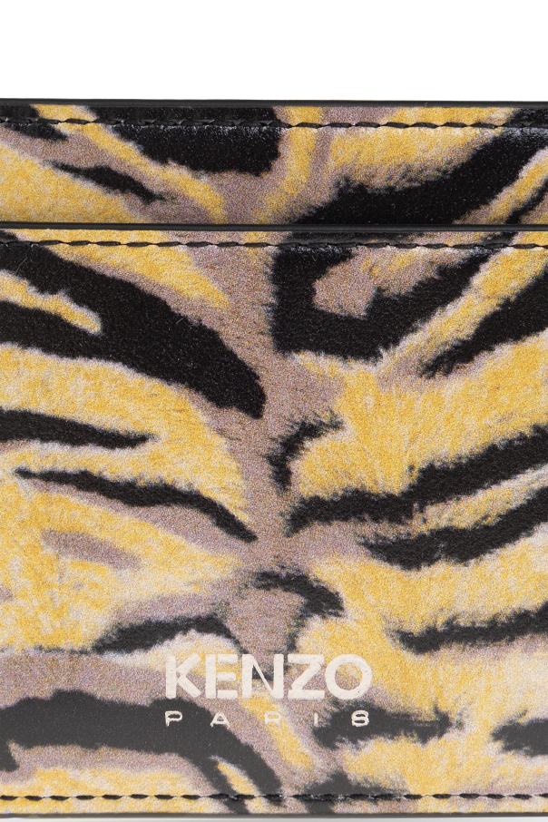 Kenzo Leather cardholder with logo