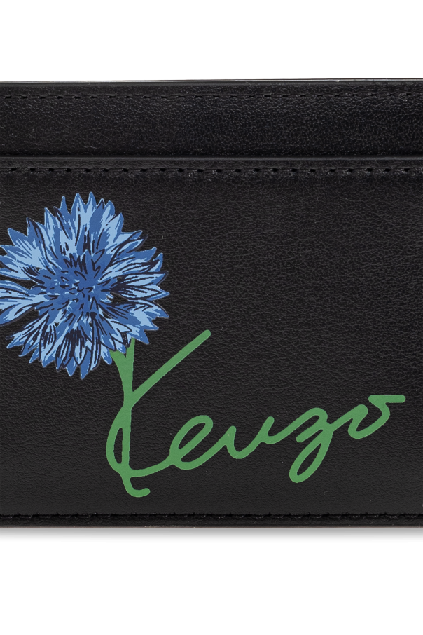 Kenzo Leather card holder with logo