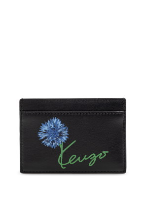 Leather card holder with logo