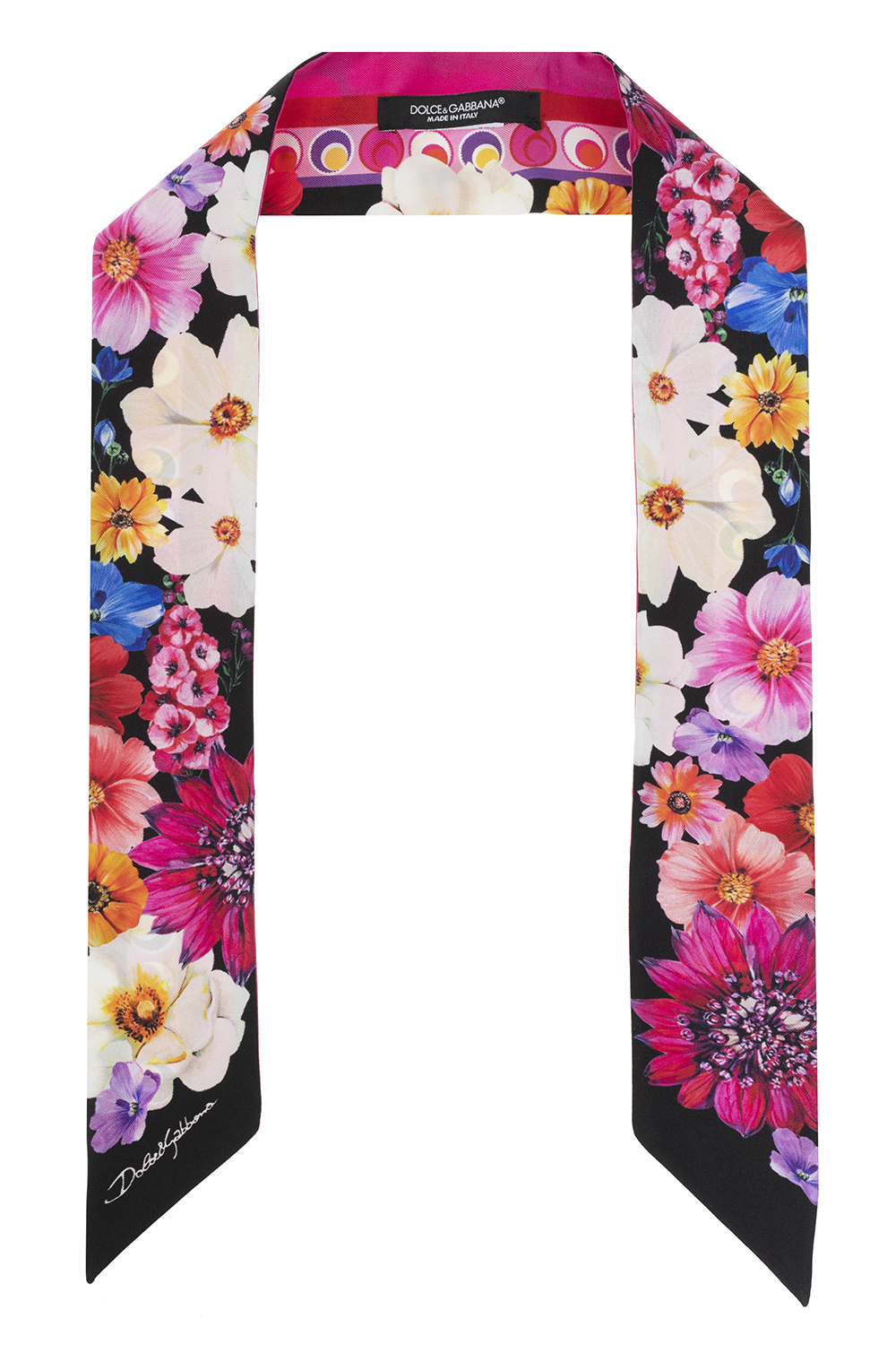 Dolce & Gabbana sleeveless floral tank top Silk neckerchief