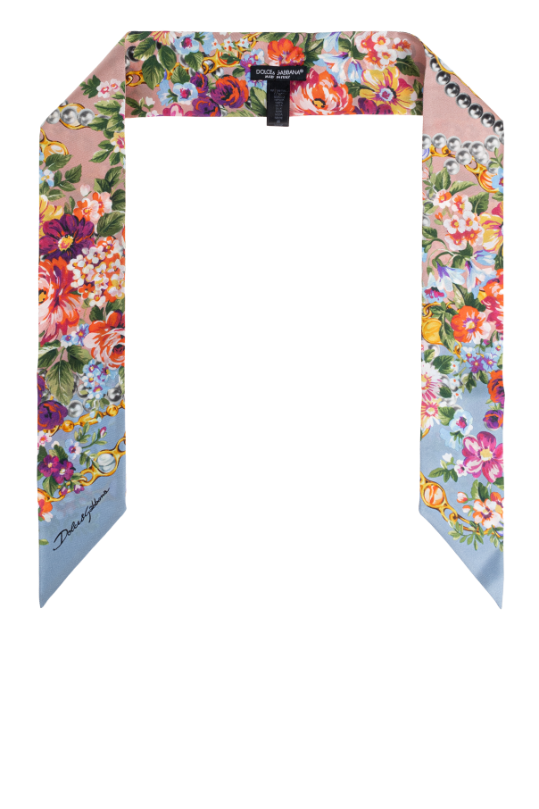 Silk scarf with floral motif od Dolce & Gabbana