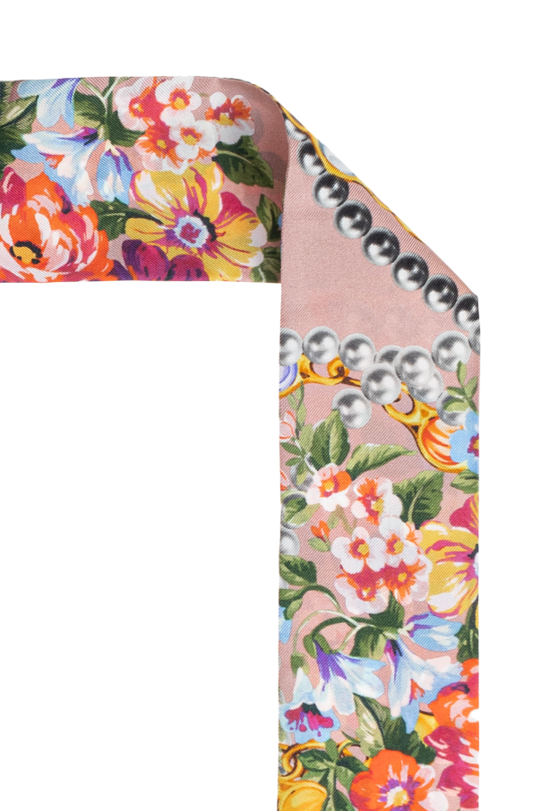 Dolce & Gabbana Pañuelo de seda con motivo floral