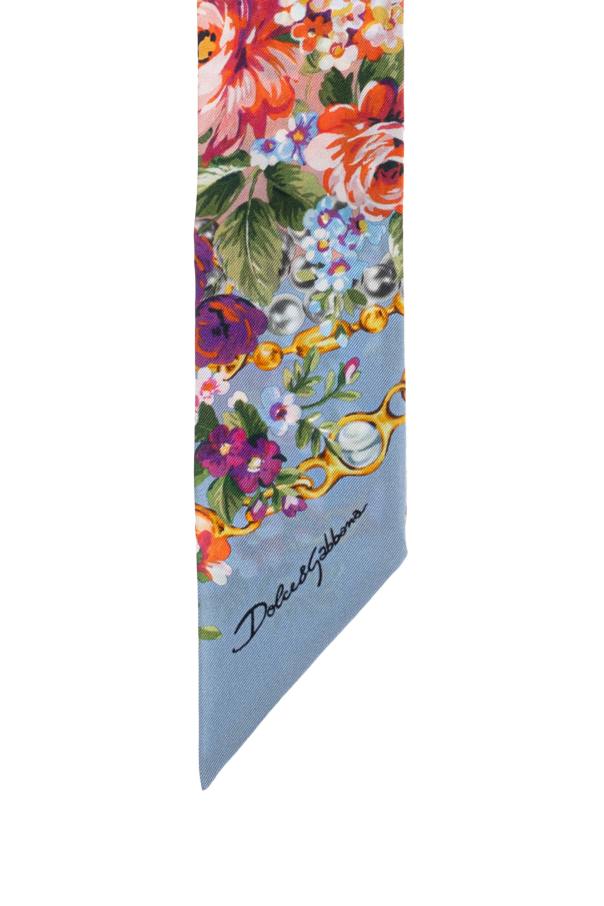 Dolce & Gabbana Pañuelo de seda con motivo floral