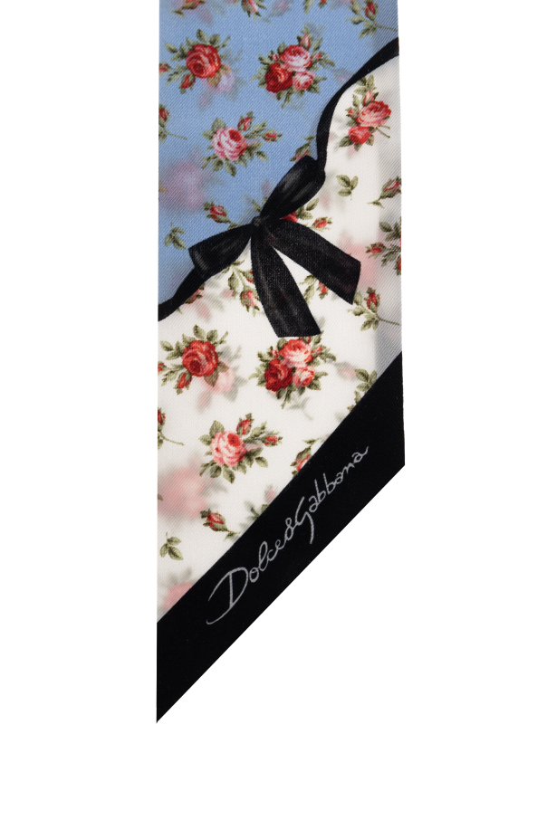 Dolce & Gabbana Pañuelo de seda con motivo floral