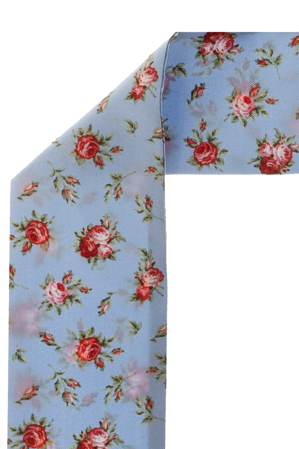 Dolce & Gabbana Pañuelo de seda con motivo floral