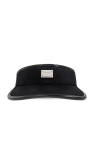 Dolce & Gabbana BLACK Visor with application and engraved logo
