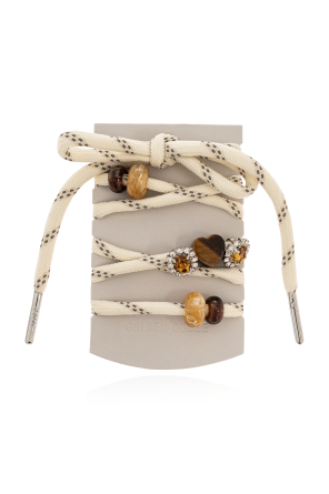 Shoelaces with crystal applications od Golden Goose