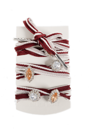 Shoelaces with crystals