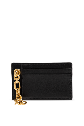 Funda de cuero para tarjetas con cadena