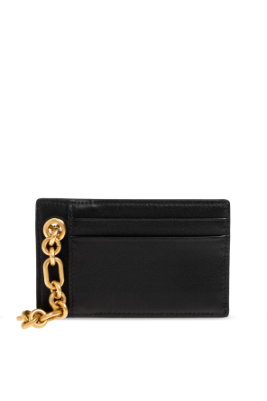 Leather card holder with chain