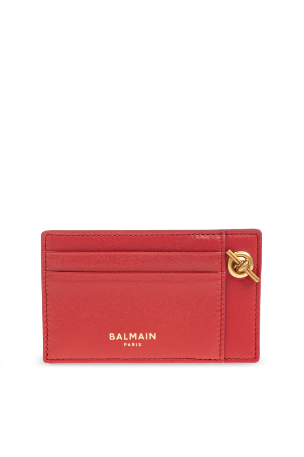 Leather card holder with chain od Balmain