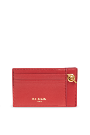 Estuche de cuero para tarjetas con cadena