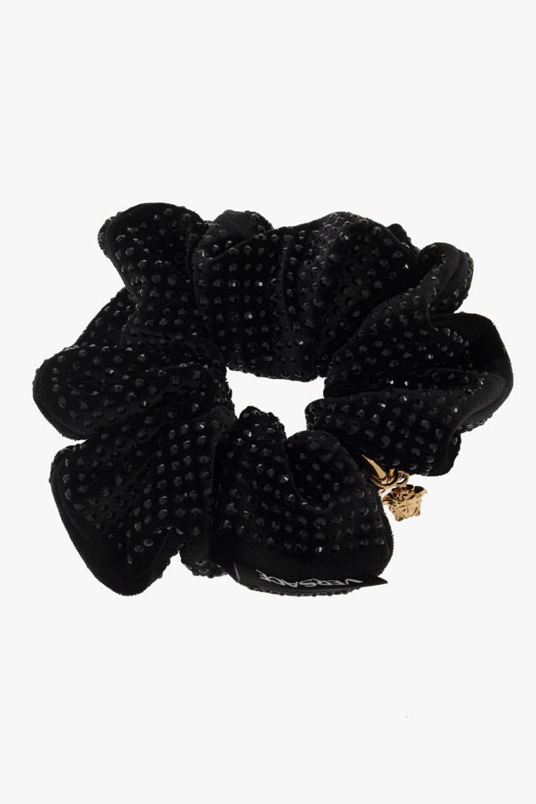 Versace BLACK Velour hair tie