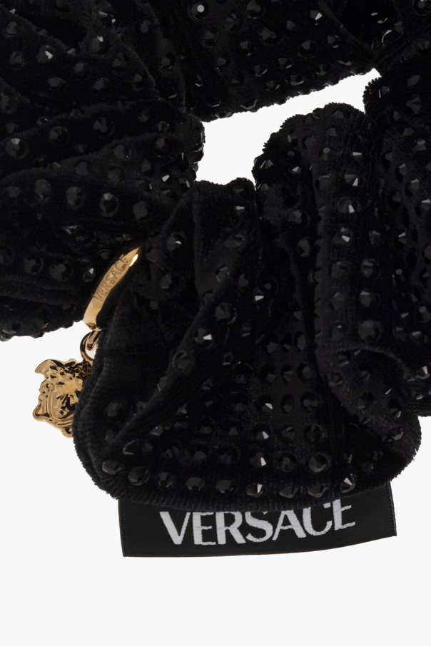 Versace BLACK Velour hair tie