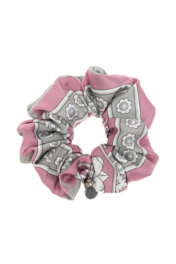 Silk scrunchie with `Neoclassical Barocco` print od Versace