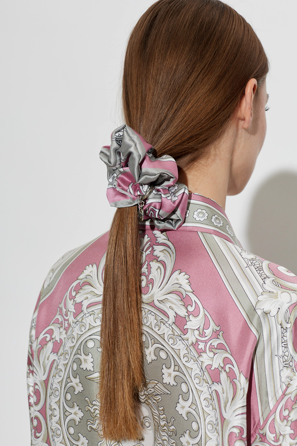 Versace Seidenes Haarband mit Print „Neoclassical Barocco“