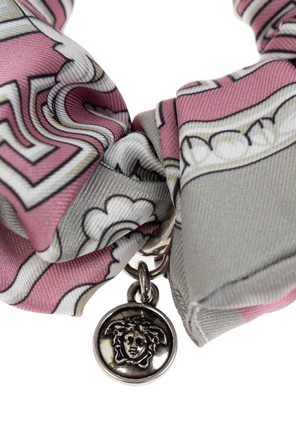 Versace Seidenes Haarband mit Print „Neoclassical Barocco“