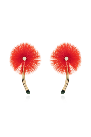 Earrings with floral motif