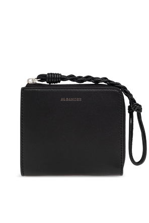 Logo leather wallet