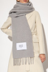 Maison Kitsuné GREY Scarf with logo