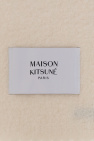 Maison Kitsuné cream Scarf with logo
