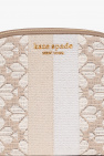 Kate Spade beige Wash bag with ‘Spade Flower’ jacquard pattern