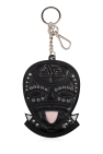 Dsquared2 BLACK Keychain with leather tag