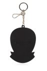 Dsquared2 BLACK Keychain with leather tag