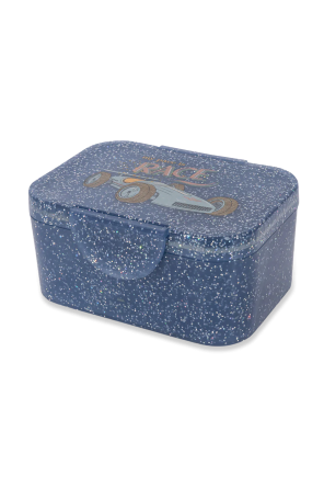 Lunch box with decorative finish