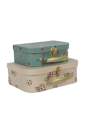 Two-pack of cardboard suitcases