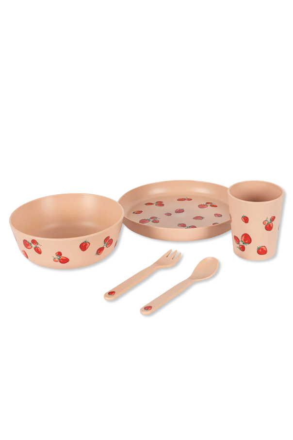 Konges Sløjd Zestaw: miska, talerz i sztućce