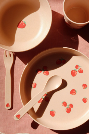 Konges Sløjd Zestaw: miska, talerz i sztućce