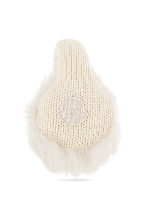 Moncler Orejeras de lana con parche de logo