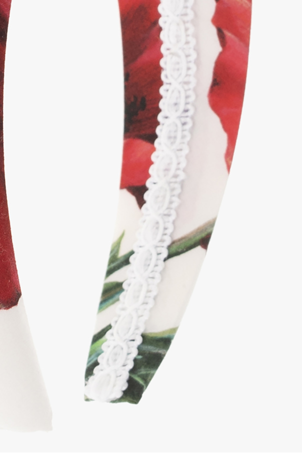 Dolce & Gabbana ruffled lace mini dress Patterned headband