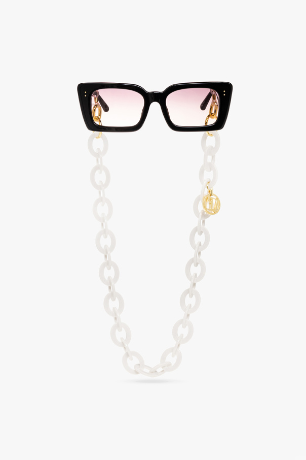 Linda Farrow GOLDEN Sunglasses chain
