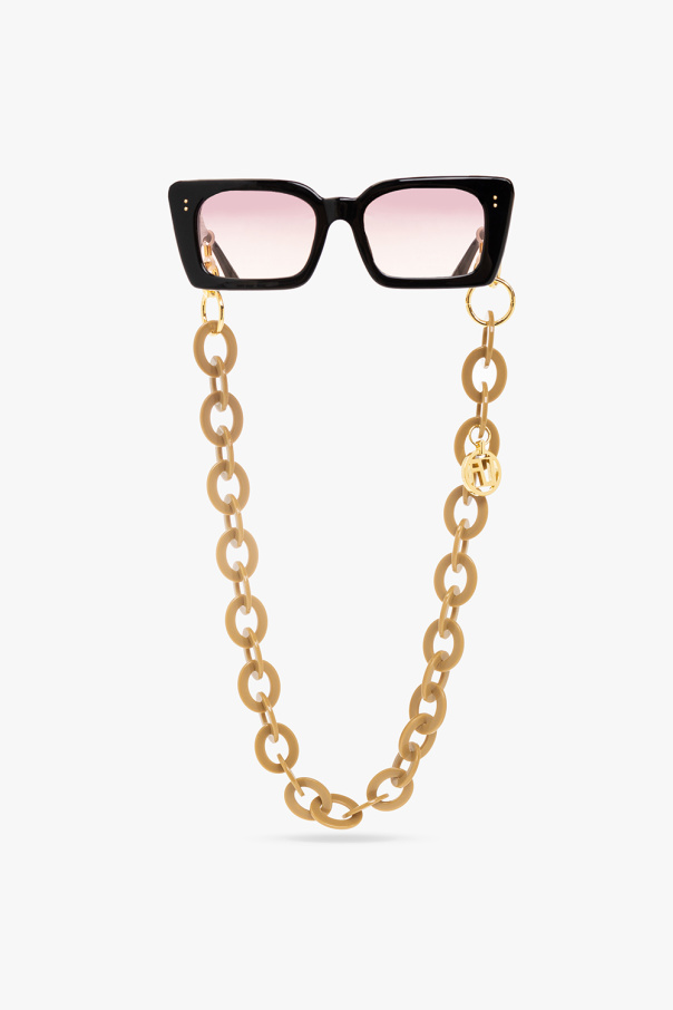 Linda Farrow JILL sunglasses chain