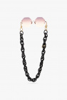 Linda Farrow Squared sunglasses chain