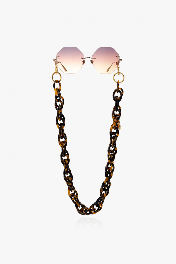 Linda Farrow brown Sunglasses chain