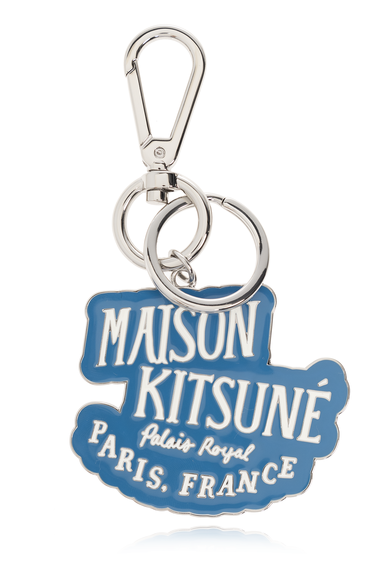 Silver Keyring with logo Maison Kitsuné - Vitkac GB