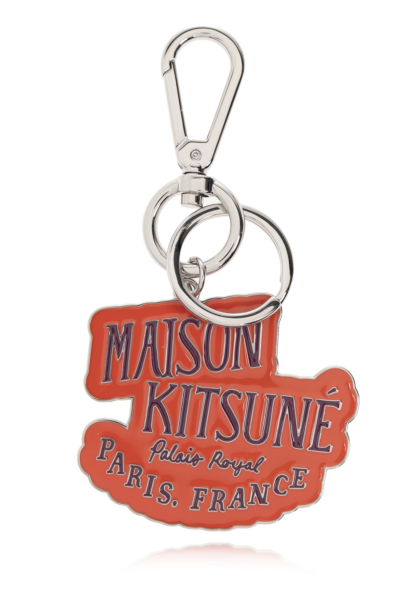 Silver Keyring with logo Maison Kitsuné - Vitkac GB
