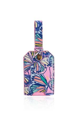 Leather luggage tag