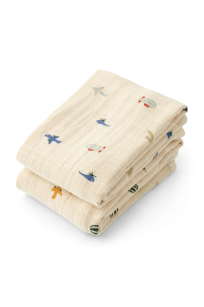 Set of two muslin cloths