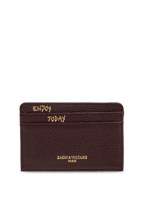 Zadig & Voltaire Estuche de cuero para tarjetas