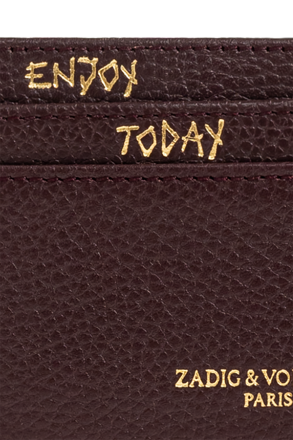 Zadig & Voltaire Estuche de cuero para tarjetas